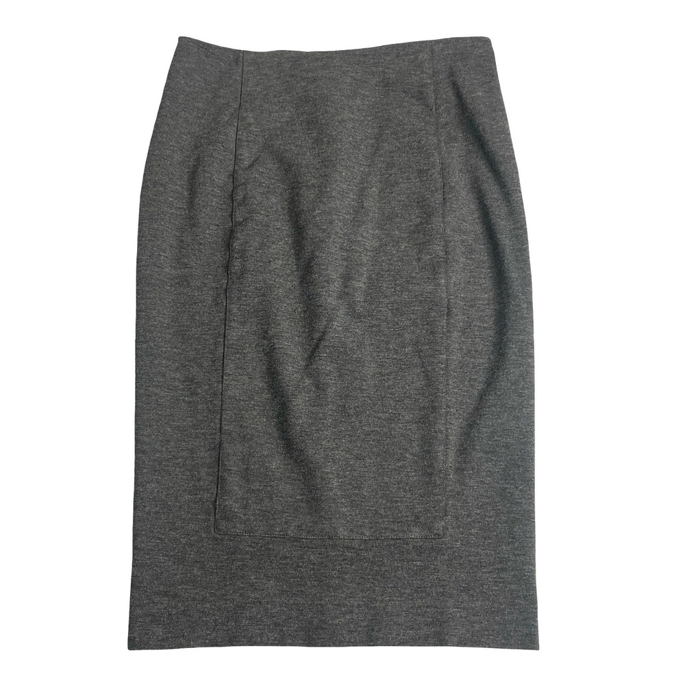 Cabi Pencil Skirt Womens 2 Gray Stretch Knit Academia Professional Office Chic